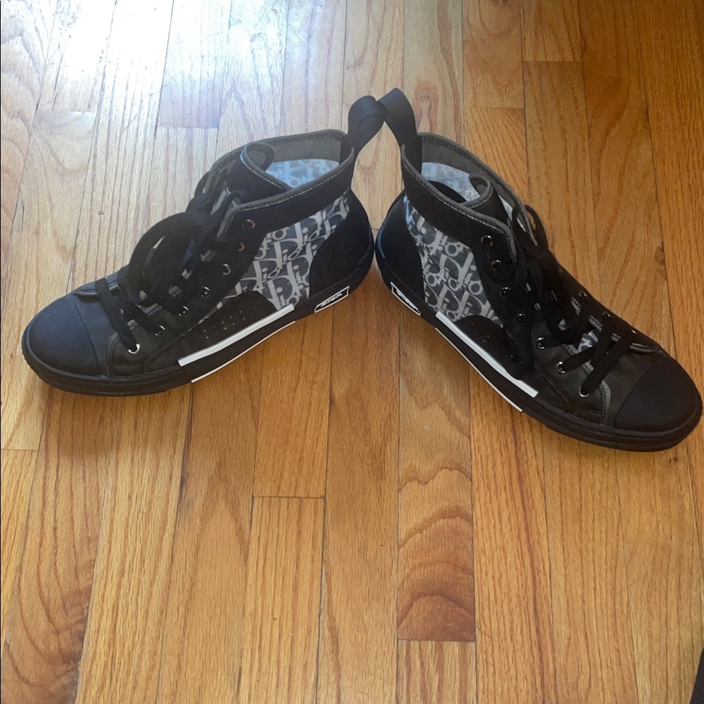 Dior Monogram Black and White high top b23 Sneakers size 45 EU - Picture 3 of 10